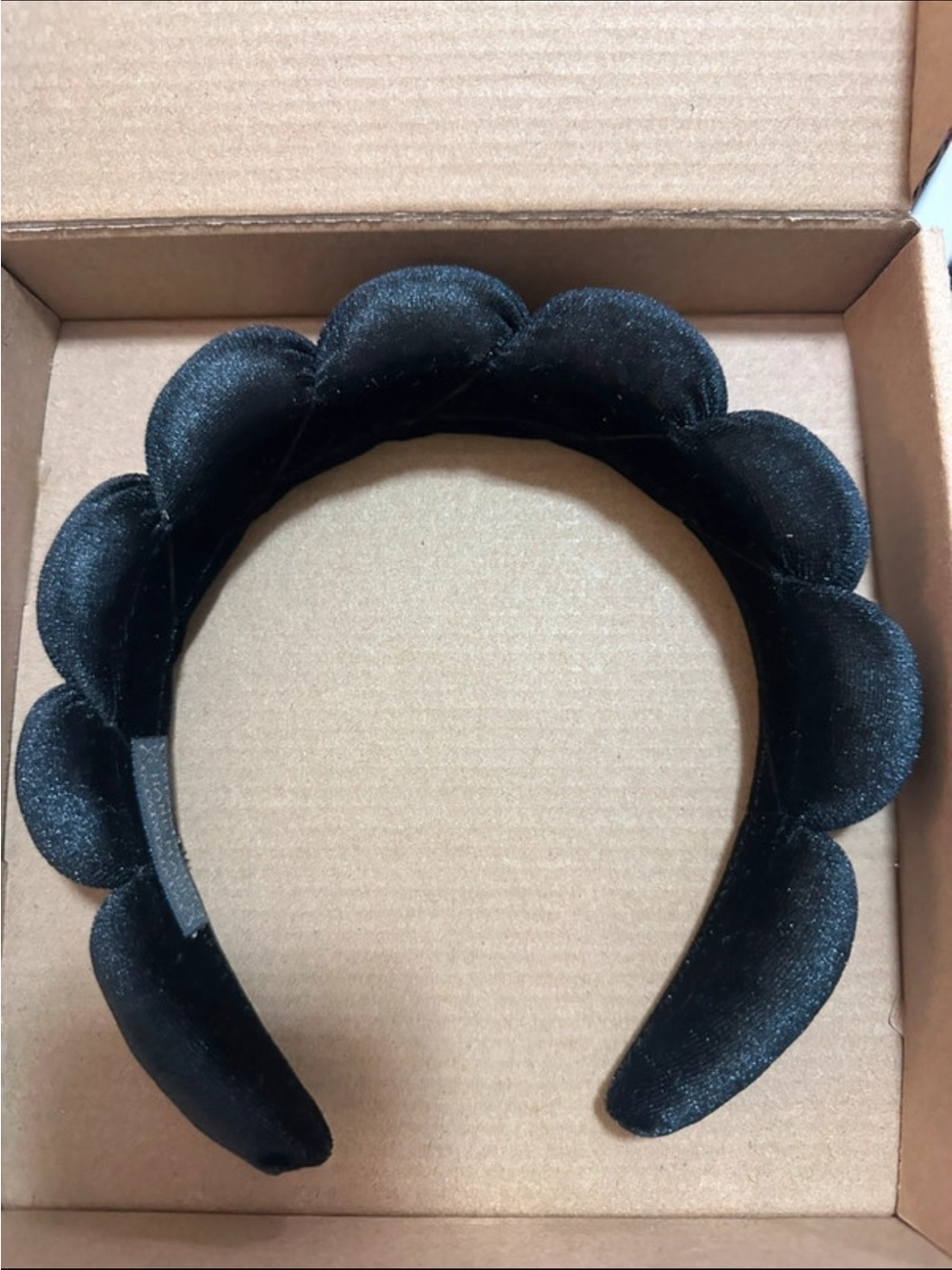 Black Velvet Scalloped Headband - Women Accessories